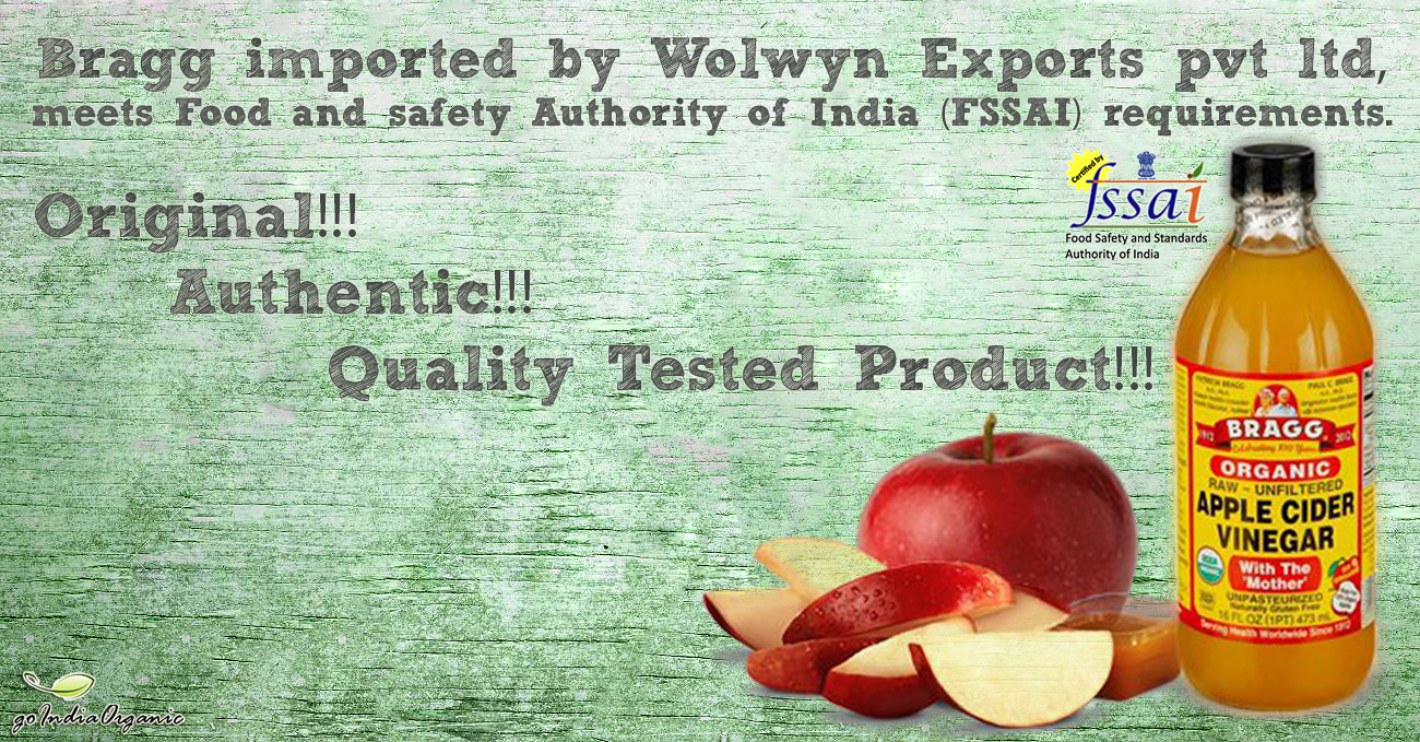 Bragg Organic Apple Cider Vinegar now FSSAI Regulated in India