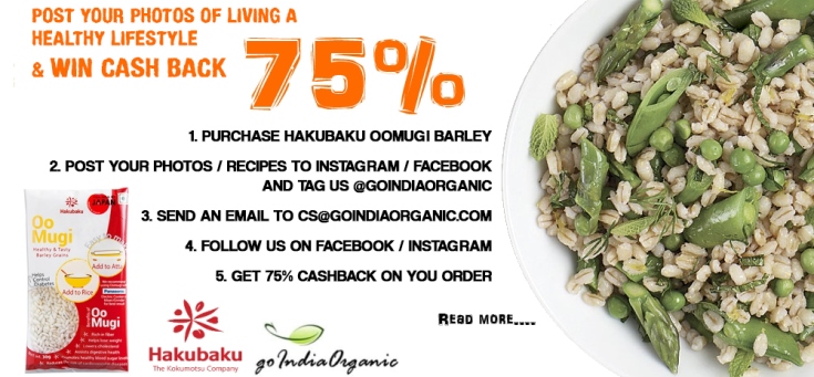 Purchase Hakubaku Oomugi Barley and get 75% cash back