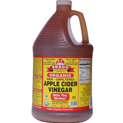 Bragg Raw Unfiltered Apple Cider Vinegar – (3.79 L / 128 oz Jar) 