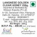 Langnese 100% Pure Golden Clear Honey 250 gm, Raw Bee Honey from Langnese Germany