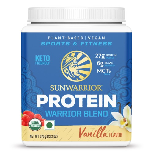 Sunwarrior Warrior Blend Protein Vanilla 375 g, Plant Based Protein Powder