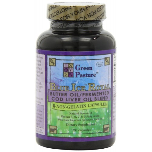 Blue Ice Royal Butter Oil / Fermented Cod Liver Oil Blend - Non Gelatin Capsules